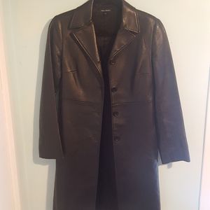 leather coat, lamb skin very soft brand new never worn